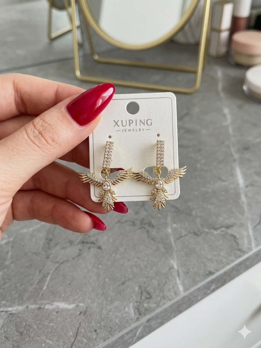 Anka Kuşu Figürlü Xuping Küpe