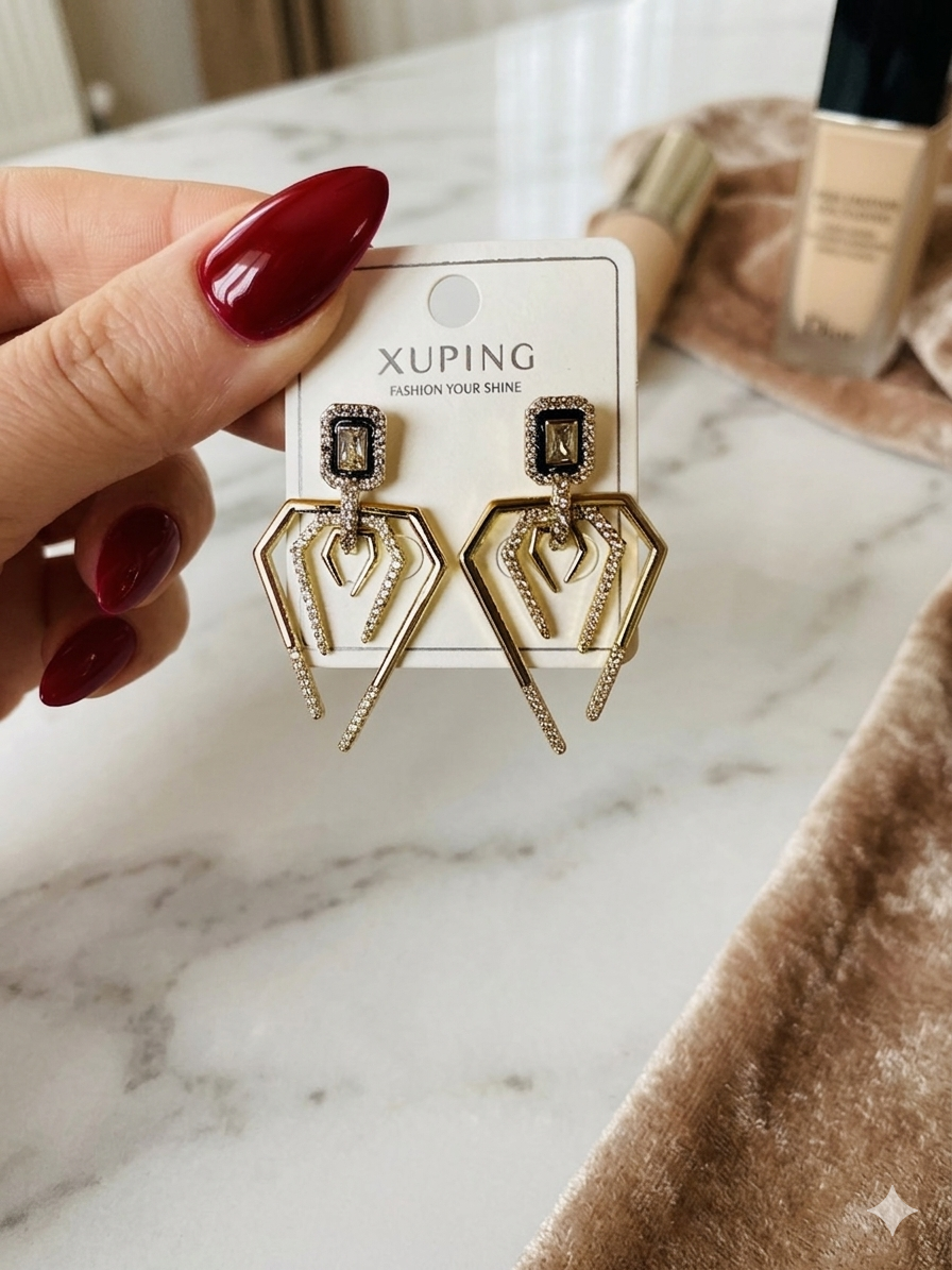 Işıltılı Katmanlı Xuping Küpe